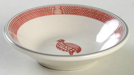 Ancient Mimbreno Indian-Brick Red (Replica) Fruit/Dessert (Sauce) Bowl