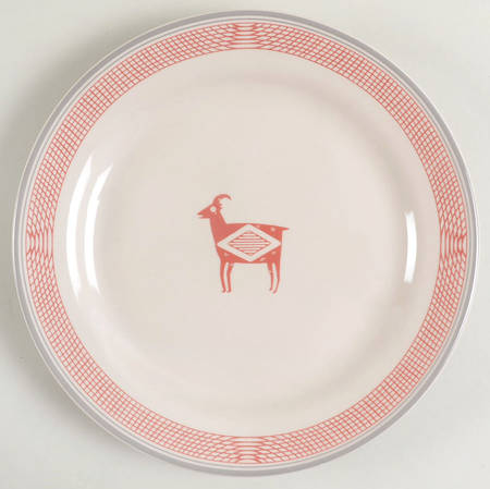 Ancient Mimbreno Indian-Brick Red (Replica) Salad Plate