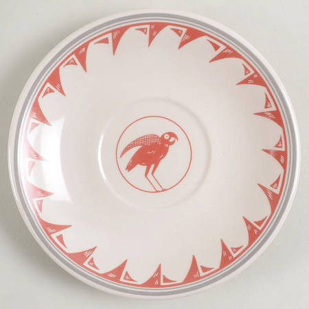 Ancient Mimbreno Indian-Brick Red (Replica) Saucer