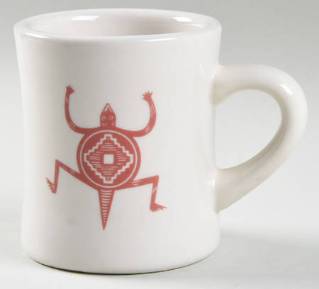 Ancient Mimbreno Indian-Brick Red (Replica) Cafe Mug