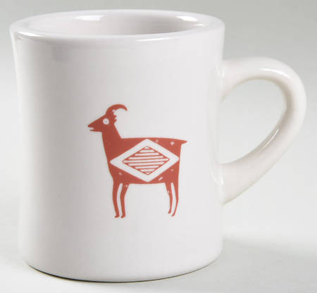 Ancient Mimbreno Indian-Brick Red (Replica) Cafe Mug
