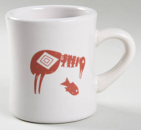 Ancient Mimbreno Indian-Brick Red (Replica) Cafe Mug