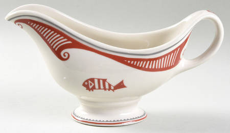 Ancient Mimbreno Indian-Brick Red (Replica) Gravy Boat