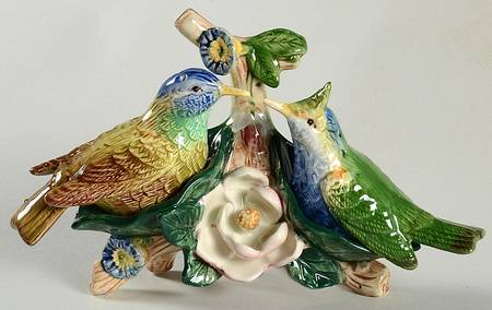 Botanic Hummingbird Figural Salt & Pepper with Tray Set