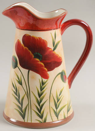 Poppies 64 Oz Pitcher