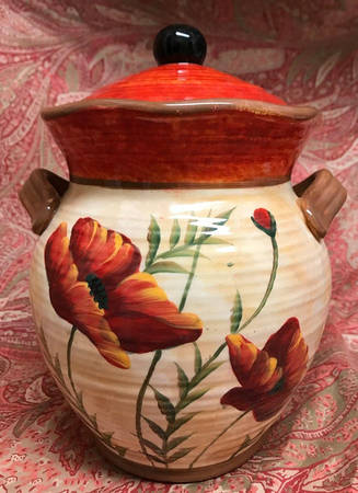 Poppies Large Canister & Lid