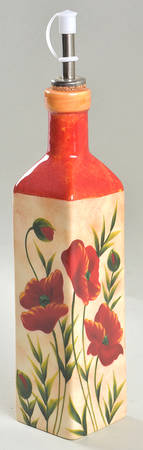 Poppies Oil Jar & Drizzle Spout