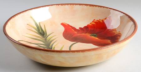 Poppies 13" Pasta Serving Bowl
