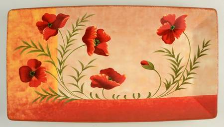 Poppies 18" Rectangular Serving Platter