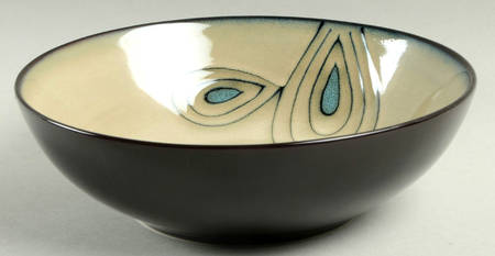 Teal Reactive (Teal Peacock) Soup/Cereal Bowl