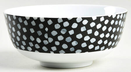 Dots White on Black Coupe Cereal Bowl
