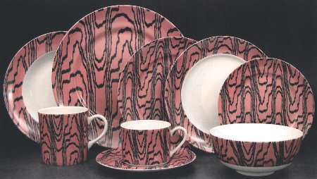 Marquetry Fuchsia Dinner Plate