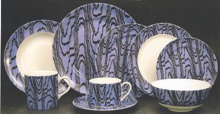 Marquetry Periwinkle Dinner Plate