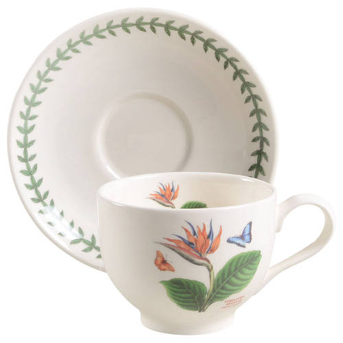 Exotic Botanic Garden Flat Cup & Saucer Set
