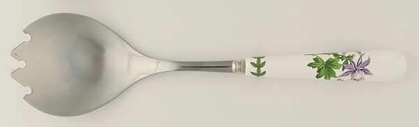 Exotic Botanic Garden Salad Serving Fork with Stainless Prongs