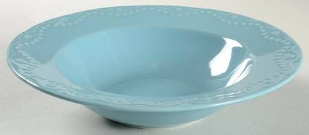 Whitaker Aqua Large Rim Soup Bowl