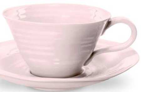 Sophie Conran Pink Flat Cup & Saucer Set