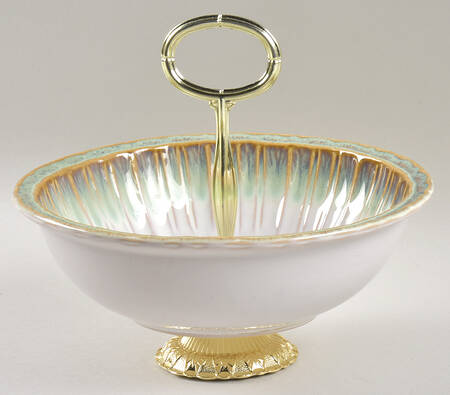 Seaside 6"-7" Handled Footed Nut Dish HC