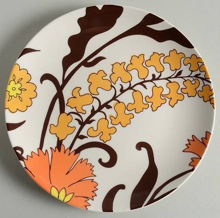 Graphic Harvest Salad/Dessert Plate