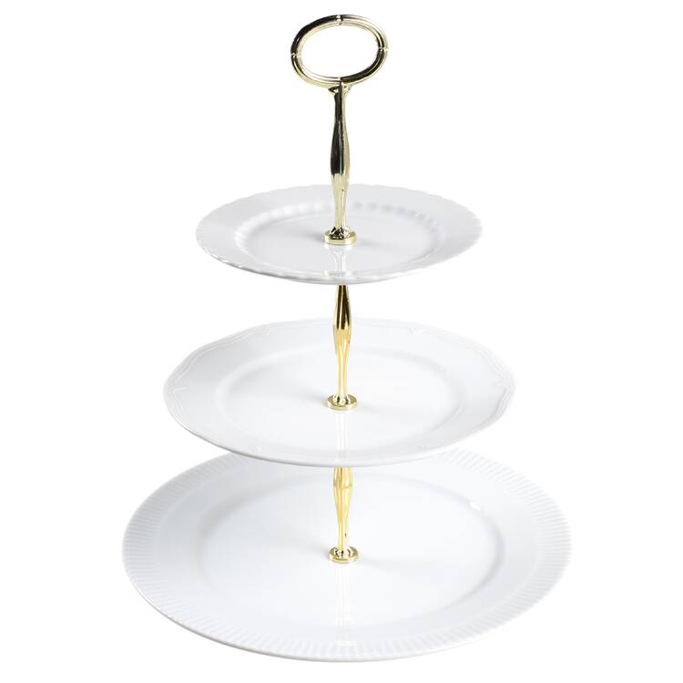 Eclectique 13 7/8"-14 1/4" 3-Tiered Serving Tray(DP,SP,BB) HC