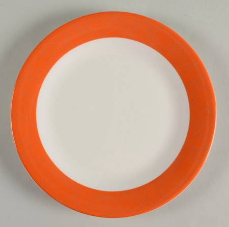 ColorBurst Orange (White Body) Salad Plate