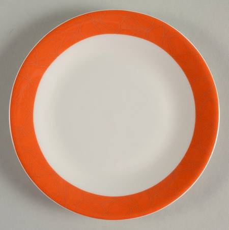 ColorBurst Orange (White Body) Bread & Butter Plate
