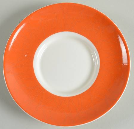 ColorBurst Orange (White Body) Saucer