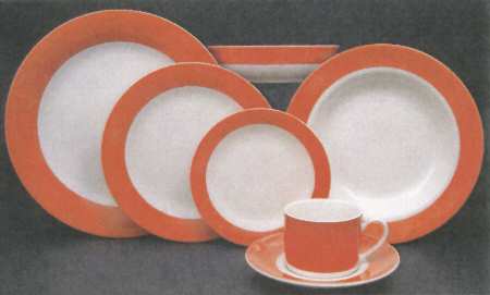 ColorBurst Orange (Ivory Body) Dinner Plate