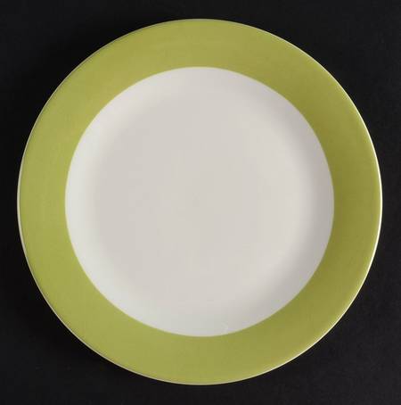 ColorBurst Green (White Body) Salad Plate