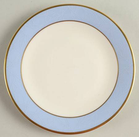 ColorBurst Blue (Gold Trim, Ivory) Bread & Butter Plate