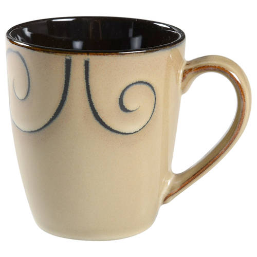 Black Scroll Mug