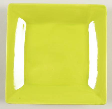 Essential Colours Lime Green Square Salad Plate