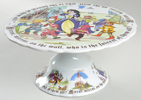 Snow White 10" Diameter Pedestal Cake Stand by Cardew Design