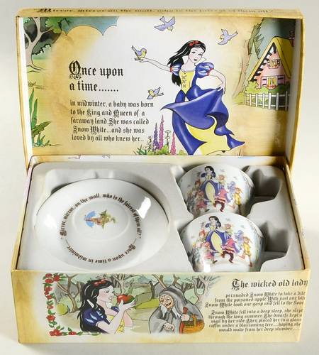 Snow White Espresso Cup & Saucer Set - Set of 2