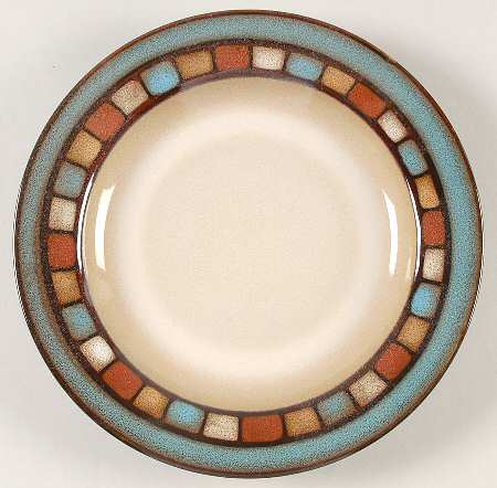 Mosaic Teal Salad Plate