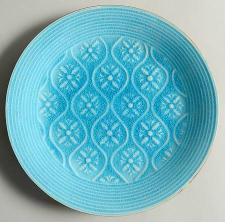 Turquoise Reactive Salad Plate