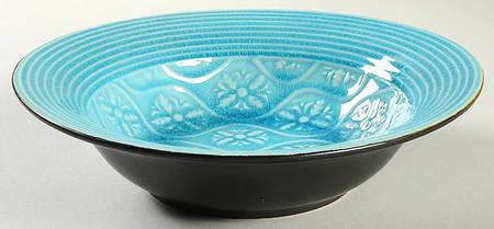 Turquoise Reactive Soup/Cereal Bowl