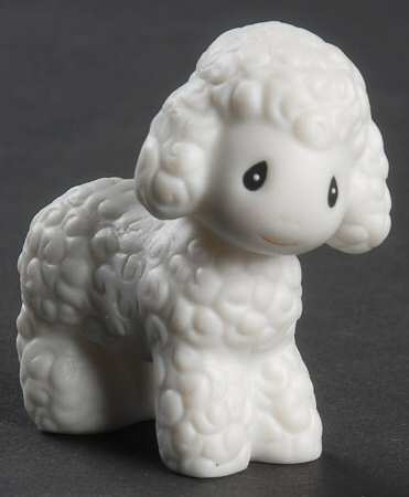 Nativity Shepherd with Lambs-3 Piece Set Sword-White Lamb Only - No Box-Sword Trademark