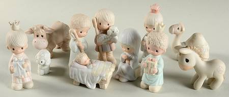 Come Let Us Adore Him-Mini 11 Piece Nativity Hourglass-11 Pc Mini Nativity - Hourglass Trademark With Box