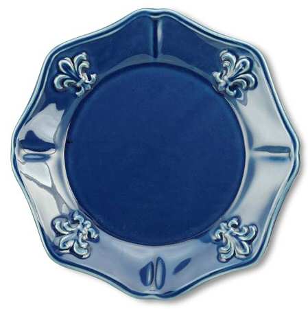 Fleur de Lys Blue Bread & Butter Plate