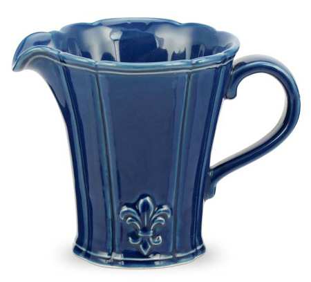 Fleur de Lys Blue Creamer