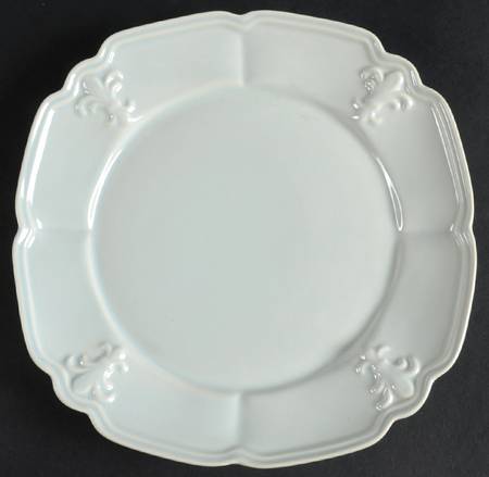 Fleur de Lys Grey Salad Plate