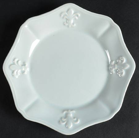 Fleur de Lys Grey Bread & Butter Plate