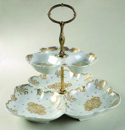 P1F2 2 Tiered Serving Tray (Dinner & Salad Plate)