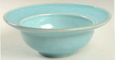 Cambria Turquoise Rim Soup Bowl