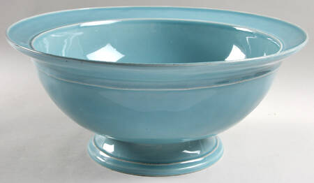 Cambria Turquoise Bowl-Footed 14"