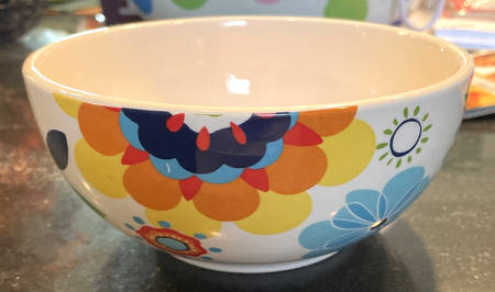 Retro Flower Soup/Cereal Bowl