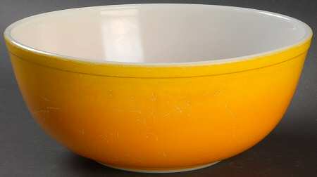 Two Tone Orange and Yellow by Pyrex