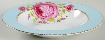 Floral Blue 10" Individual Pasta Bowl