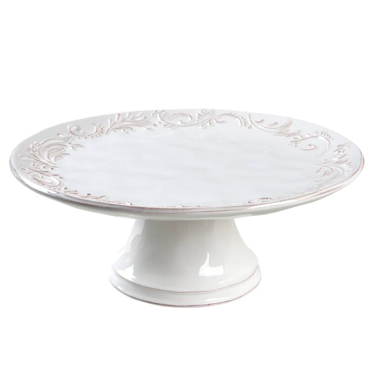 Antique Scroll 11" Diameter Pedestal Cake Stand